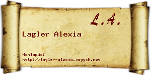 Lagler Alexia névjegykártya